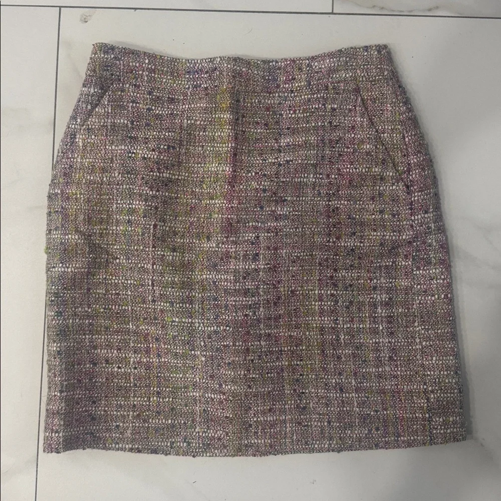 J. Crew Pastel Confetti Tweed Mini Skirt.  Sz 0